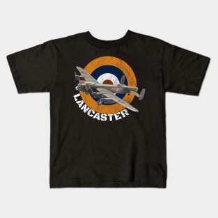 WW2 British Warplanes Lancaster Heavy Bomber Plane Spotting Kids T-Shirt